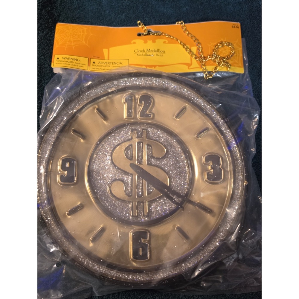 Vtg New Old Stock Large Costume Plastic Clock 12"
